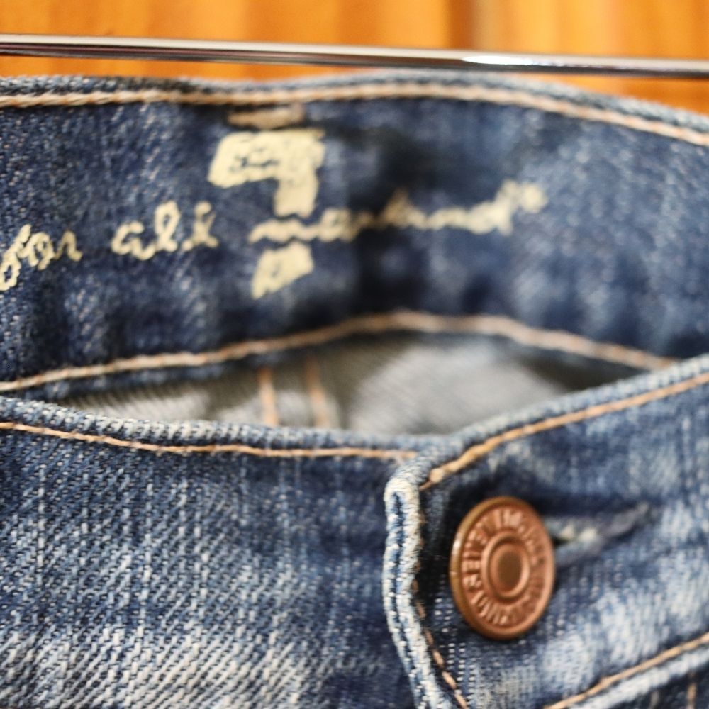 7 For All Mankind Blue Ankle Cropped Wide Leg Y2k Jeans 28 - Picture 7 of 13
